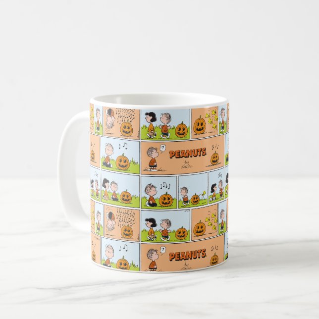 Linus & Lucy | Gesang Jack-O-Lantern Kaffeetasse (Vorderseite Links)