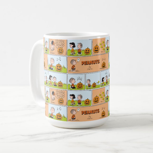 Linus & Lucy | Gesang Jack-O-Lantern Kaffeetasse (Vorderseite Links)