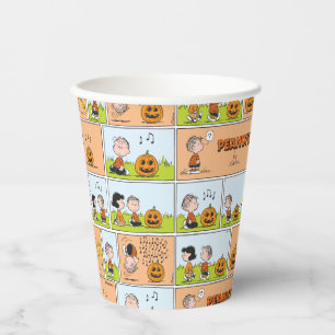 Linus & Lucy   Gesang Jack-O-Lantern Pappbecher