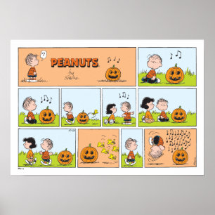 Linus & Lucy Gesang Jack-O-Lantern Poster