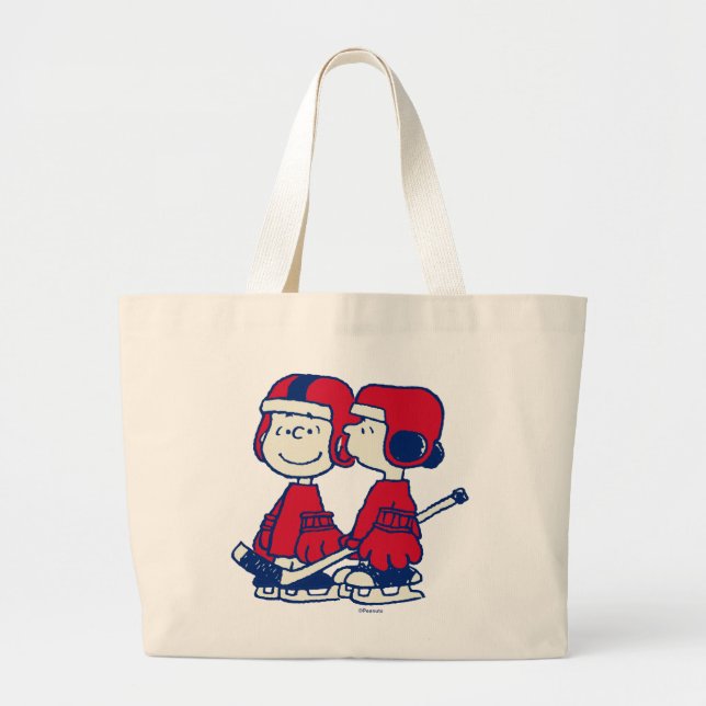 Linus & Lucy Ice Hockey Players Jumbo Stoffbeutel (Vorne)