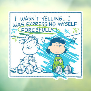 Linus & Lucy "Ich schrie nicht.." Fensteraufkleber