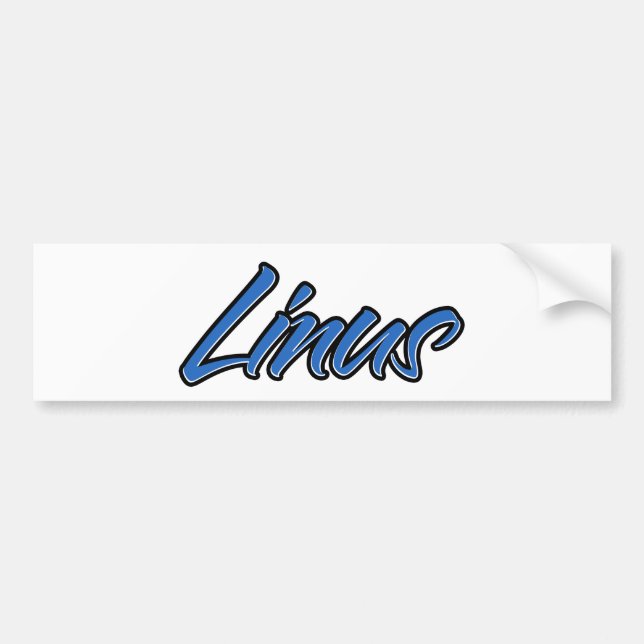 Linus Name blue Aufkleber Sticker Autoaufkleber (Vorne)