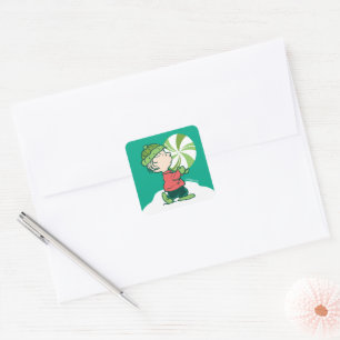 Linus Peppermint Candy Quadratischer Aufkleber