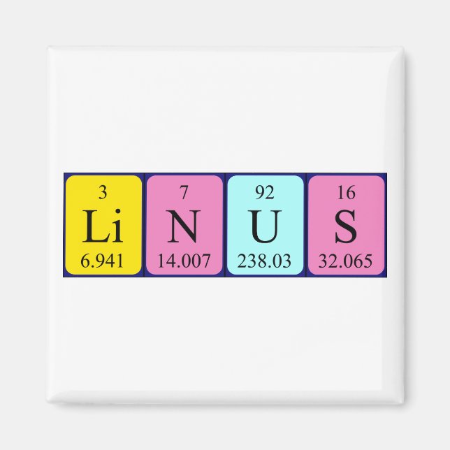 Linus-Periodenmagnet Magnet (Vorne)