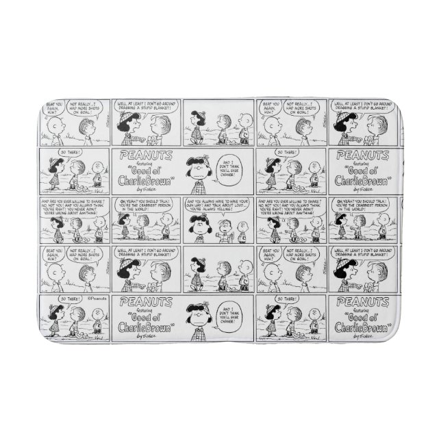 Linus Tells Lucy Sie ist Crabby Badematte (Vorderseite)