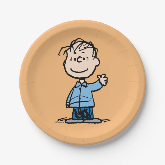 Linus Waving Pappteller (Vorderseite)
