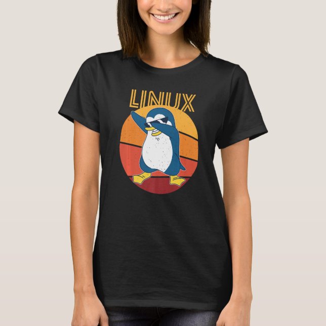 Linux Admin Cool Penguin Nerd Informatics Premium T-Shirt (Vorderseite)