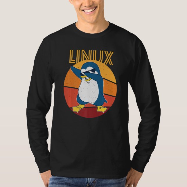 Linux Admin Cool Penguin Nerd Informatics Premium T-Shirt (Vorderseite)