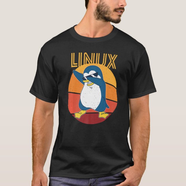 Linux Admin Cool Penguin Nerd Informatics Premium T-Shirt (Vorderseite)
