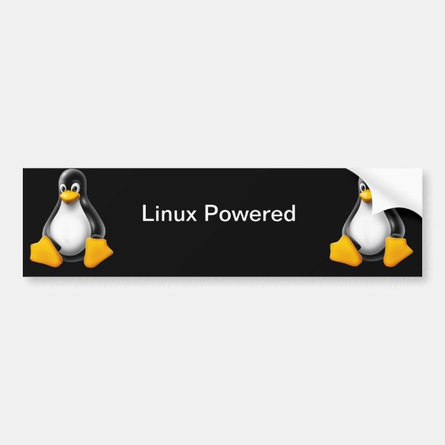 Linux angetriebener Autoaufkleber (Vorne)
