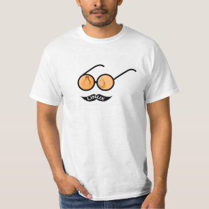 Linux Geek Mustache T-Shirt