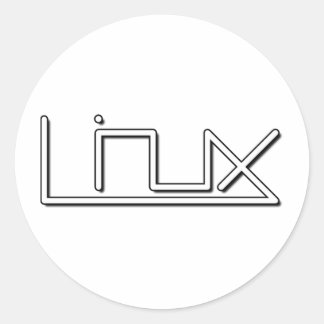 Linux (glatt) runder aufkleber