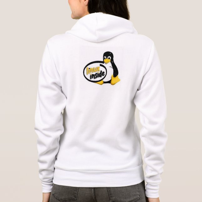 LINUX INNERHALB Tuxs das Linux-Pinguin-Logo Hoodie (Rückseite)