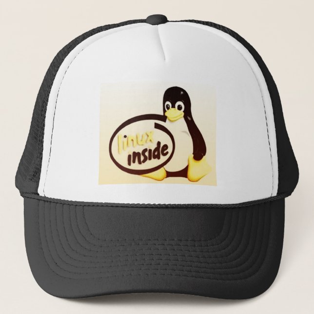 LINUX INNERHALB Tuxs das Linux-Pinguin-Logo Truckerkappe (Vorderseite)
