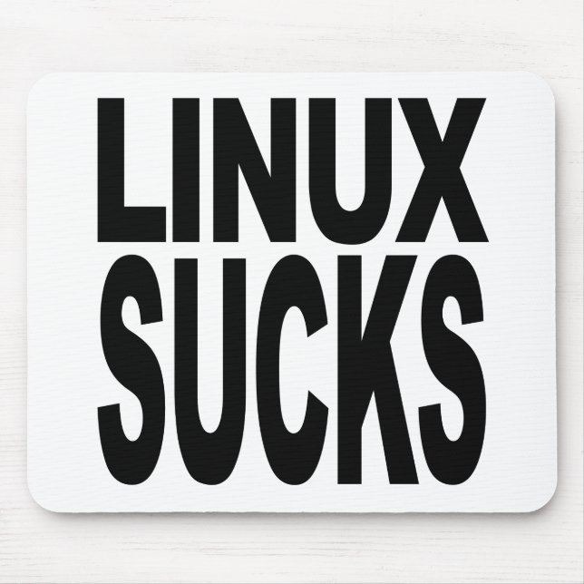 Linux ist zum Kotzen Mousepad (Vorne)