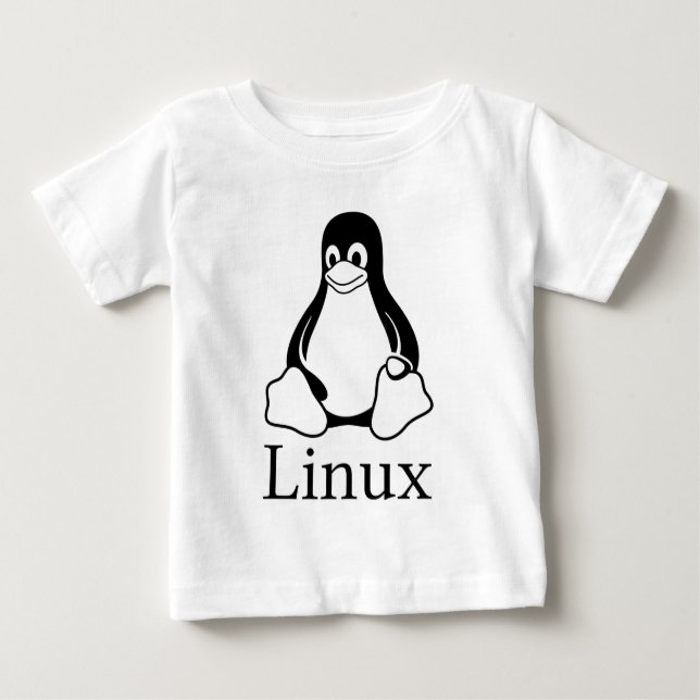 Linux-Logo mit Tux der Linux-Pinguin Baby T-shirt (Vorderseite)