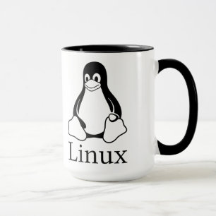 Linux-Logo mit Tux der Linux-Pinguin Tasse