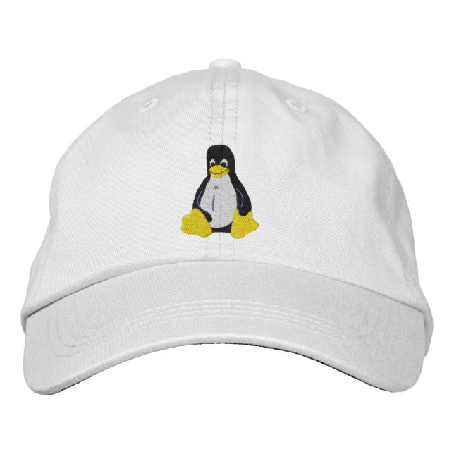 Linux-Logo mit Tux der Pinguin Bestickte Baseballkappe (Vorderseite)