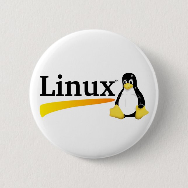 Linux-Logo mit Tux-Produkten Button (Vorderseite)