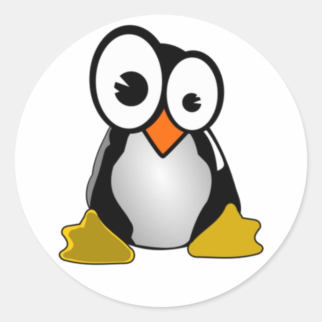 Linux Pinguin Sticker (Vorderseite)