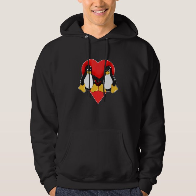 Linux Pinguin sucht Systemadministrator für Comm Hoodie (Vorderseite)
