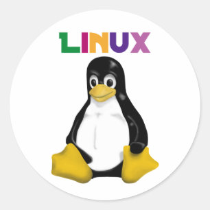 Linux Produkte & Designs! Runder Aufkleber