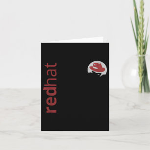 Linux Red Hat Fan T-Shirt Tux Penguin Open Source Karte