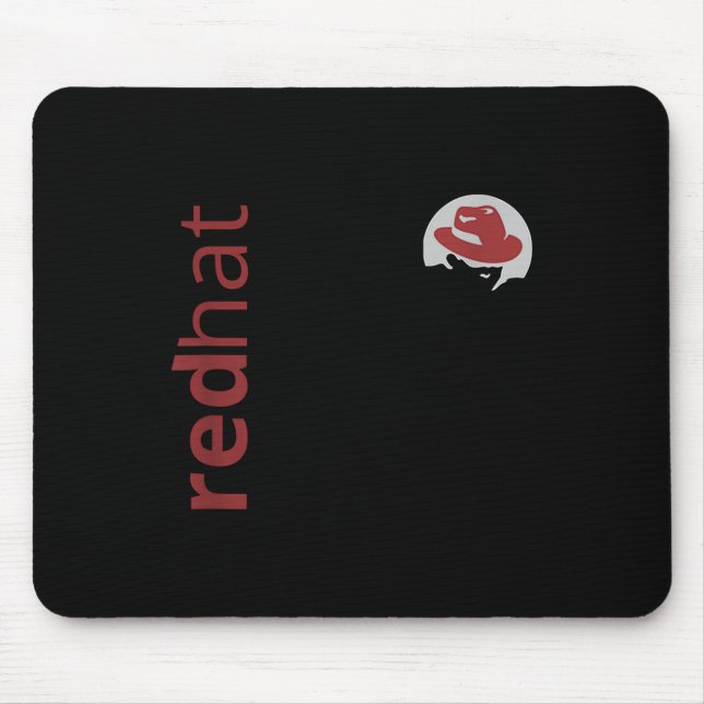 Linux Red Hat Fan T-Shirt Tux Penguin Open Source  Mousepad (Vorne)
