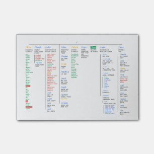 Linux-root-Dateiverzeichnis Post-it Klebezettel