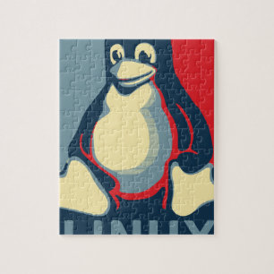 Linux-Smoking-Pinguin klassisches Obama-Plakat