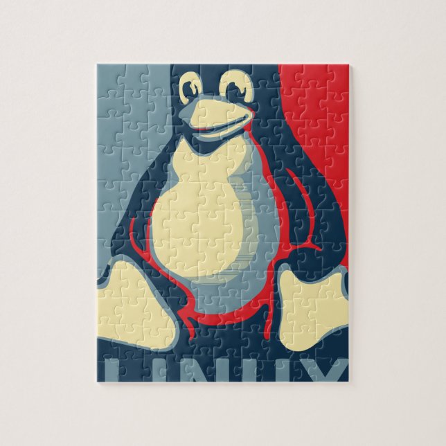 Linux-Smoking-Pinguin klassisches Obama-Plakat (Vertikal)