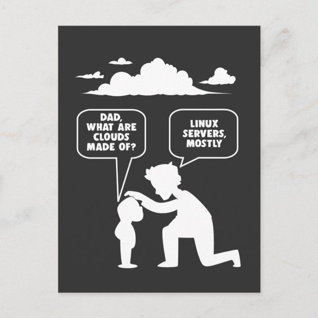 Linux Software Developer Computer Programmer Nerd Postkarte (Vorderseite)