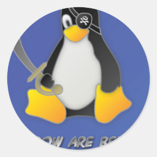 Linux-Sticker Runder Aufkleber