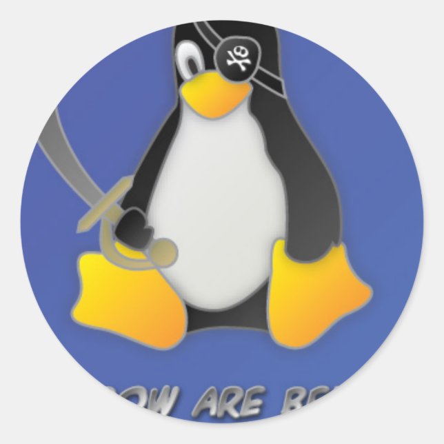 Linux-Sticker Runder Aufkleber (Vorderseite)