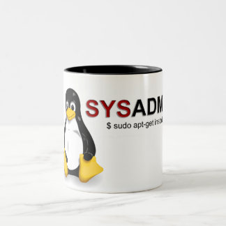 Linux-System Admin Zweifarbige Tasse