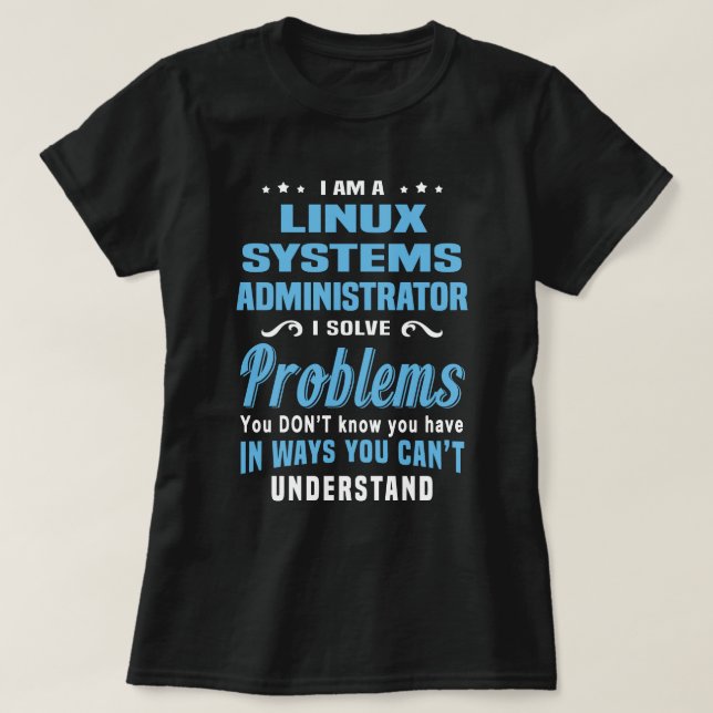 Linux-Systemadministrator T-Shirt (Design vorne)