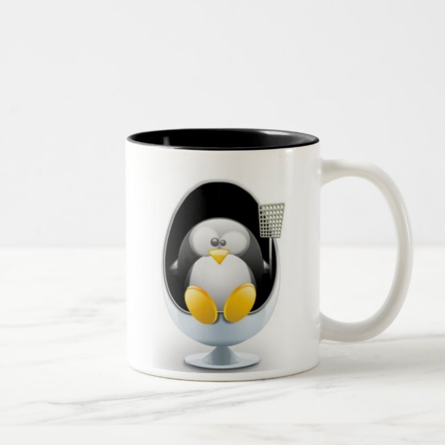 Linux-Tasse Zweifarbige Tasse (Rechts)