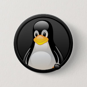 Linux - Tux-Head-Button Button