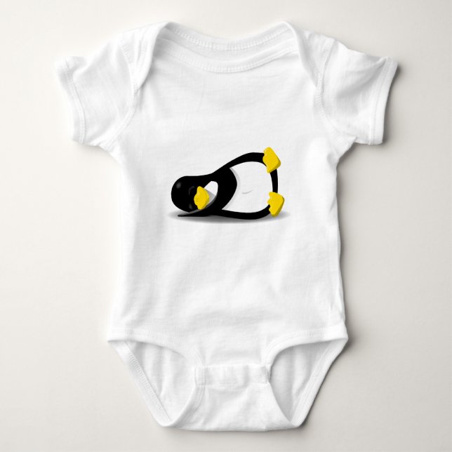 Linux Tux sleeping Baby Strampler (Vorderseite)