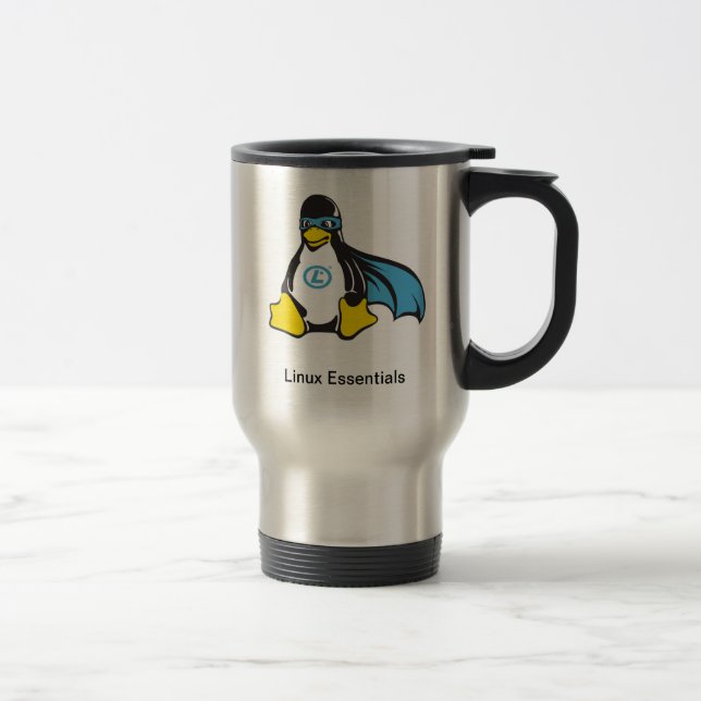 Linux-Wesensmerkmale-Reise-Tasse V3 Reisebecher (Rechts)