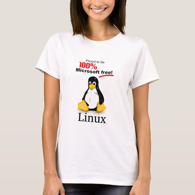 Linux Women's T - Shirt - Microsoft Free (Vorderseite)