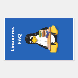 Linuxeros FAQ Rechteckiger Aufkleber