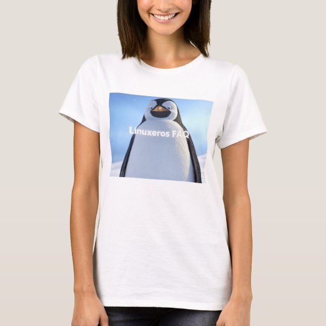 Linuxeros FAQ T-Shirt (Vorderseite)