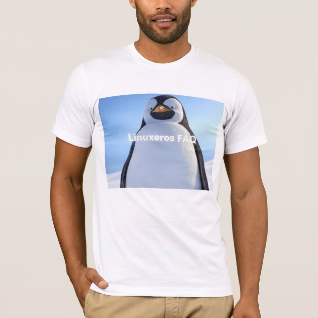 Linuxeros FAQ T-Shirt (Vorderseite)