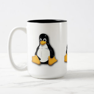 LinuxTuxpenguin-Tasse Zweifarbige Tasse
