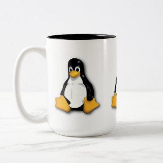 LinuxTuxpenguin-Tasse Zweifarbige Tasse