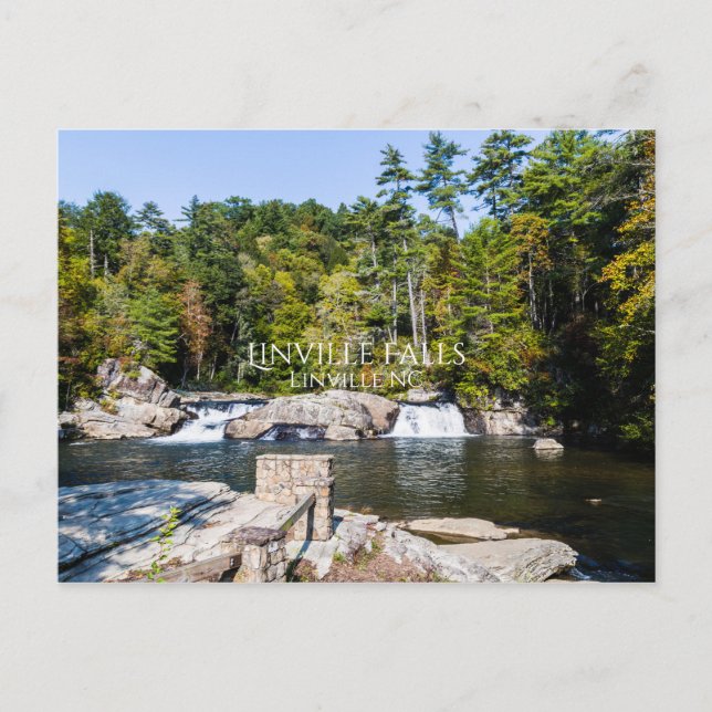 Linville Falls Postkarte (Vorderseite)