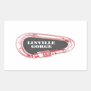 Linville Gorge Klettern Carabiner Rechteckiger Aufkleber
