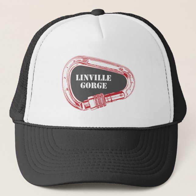 Linville Gorge Klettern Carabiner Truckerkappe (Vorderseite)